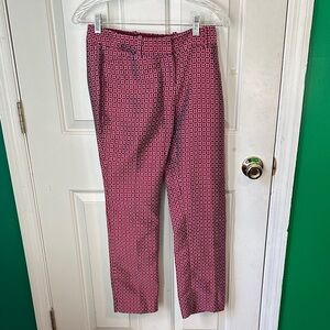 The Limited Red Geometric Print Ankle Pants